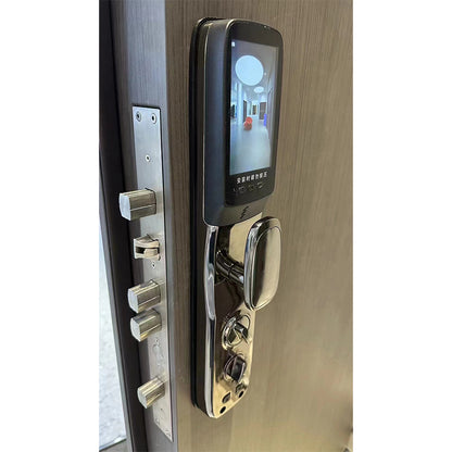 zhenyuan Steel security doors (ask customer service for prices)  Smart fingerprint unlocking door entry door