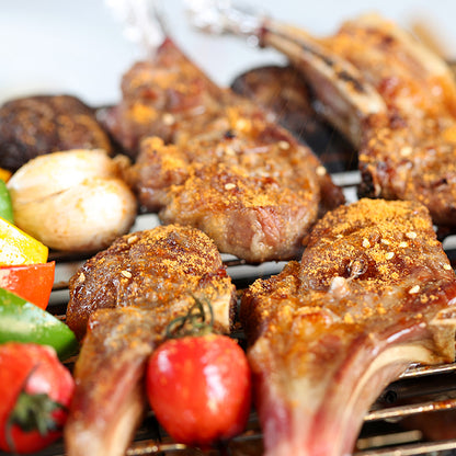 ruyisanbao  French style lamb chops Selected lamb chops in a light dressing, sliced in a nutritious way suitable for a variety of cooking methods.