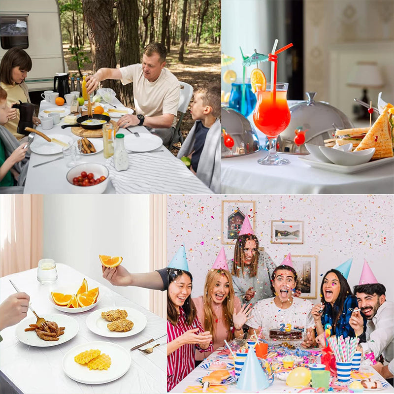 zhengao 6pcs disposable white tablecloths simple Dessert table decoration Light luxury and high sense