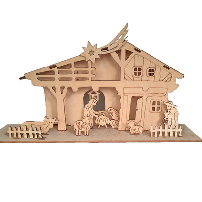 yishun Wooden crafts (please ask customer service for price)  Children's handmade gift jigsaw DIY decoration