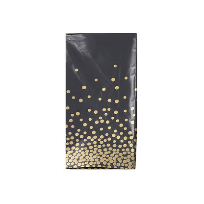 zhengao 1/6 disposable tablecloths with gold dot printing on black background Table cloth Receive a distinguished guest Conference tablecloth