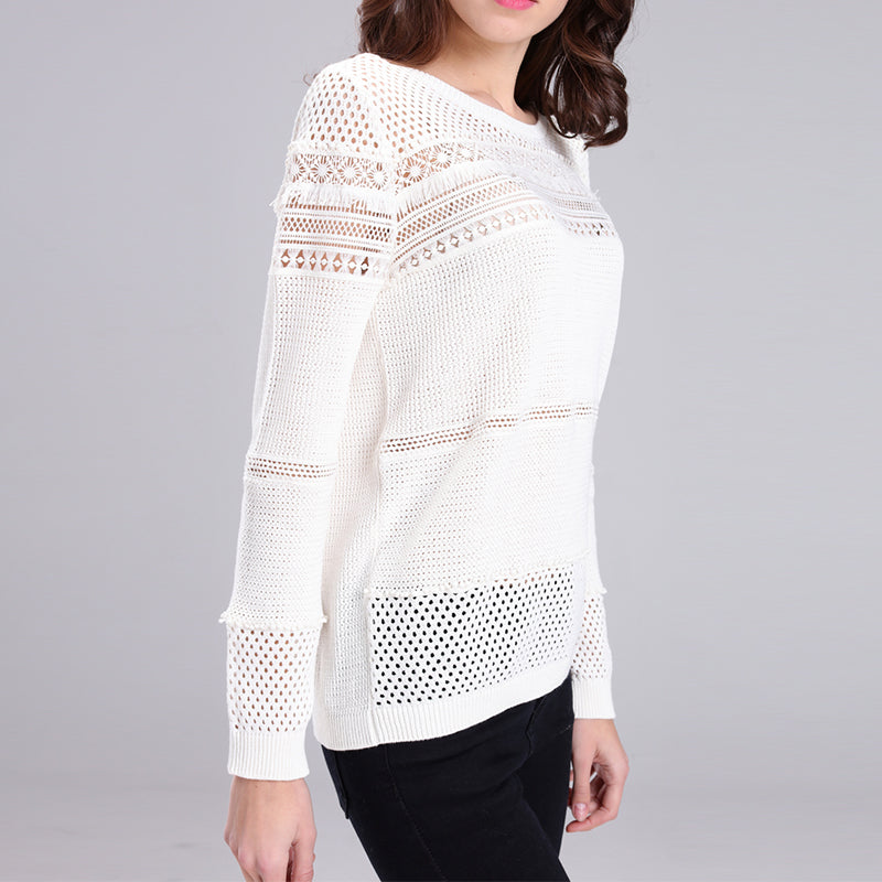 baichen Women's knitted pullover Delicate and smooth, not prone to pilling.