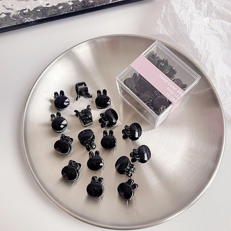 haiyan Cute Patchy Claw Clips   Small grab clip Color grab clip Black grab clip