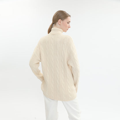 sidaiou Women's Woolen High Neck Long Sleeve Top  Wear a base coat to keep warm