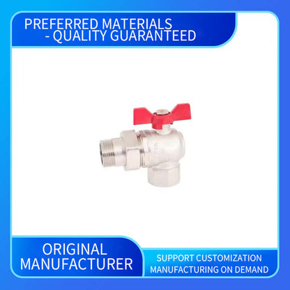 wuling 90 Degree Red Butterfly Handle Brass Nickel Plated Angle Valve(ask customer service for price)