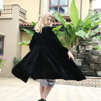 leibao Suit collar mink velvet coat (price please ask customer service)