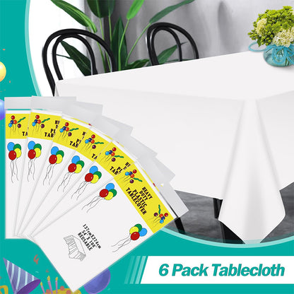 zhengao 6pcs disposable white tablecloths simple Dessert table decoration Light luxury and high sense