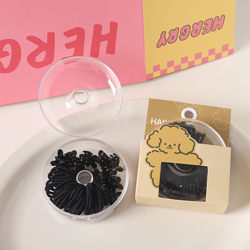 haiyan Doughnut Combo  Children do not hurt hair color band hair clip combination