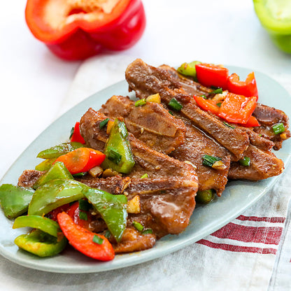 ruyisanbao  Scallop bone Strictly selected pork scallop bone with high meat content has a rich flavour and is suitable for a variety of cooking methods.