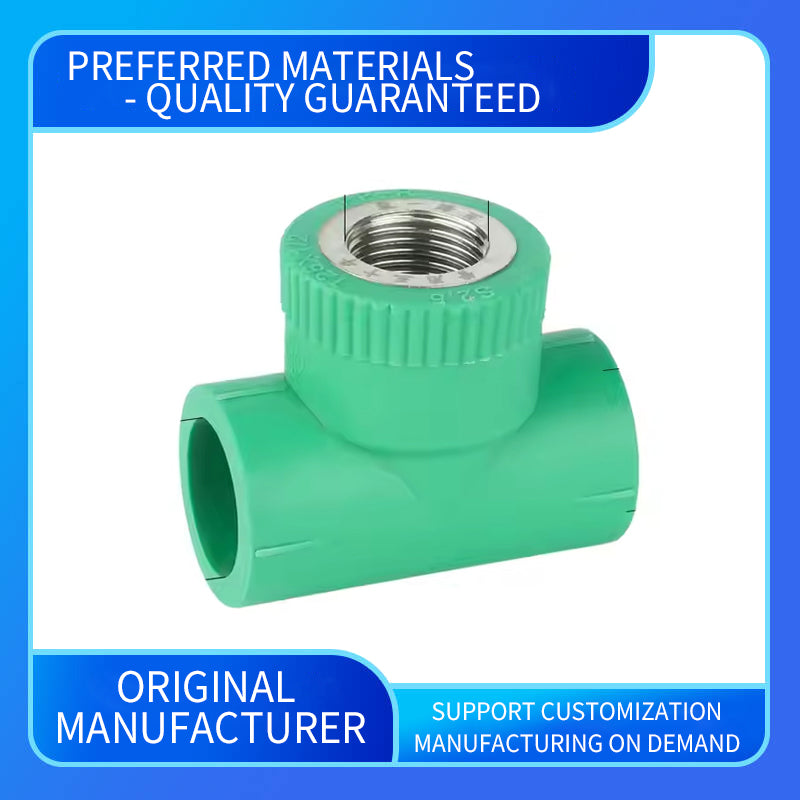 wuling High Pressure Green PPR 1/4 inch Direct Wire Elbow Tee Smooth Surface NPT BSP Welded Thickened Bridge PPR Pipe Fitting Header(ask customer service for price)
