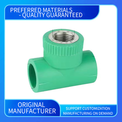 wuling High Pressure Green PPR 1/4 inch Direct Wire Elbow Tee Smooth Surface NPT BSP Welded Thickened Bridge PPR Pipe Fitting Header(ask customer service for price)