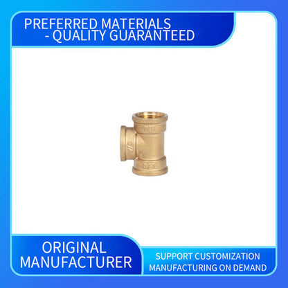 wuling Thickened equal diameter brass female threaded tee elbow pipe fittings(ask customer service for price)
