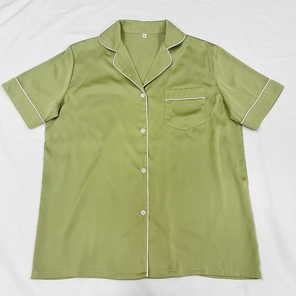 Shushengtang   Artificial silk pajamas summer dress    (Please refer to customer service for pricing)
